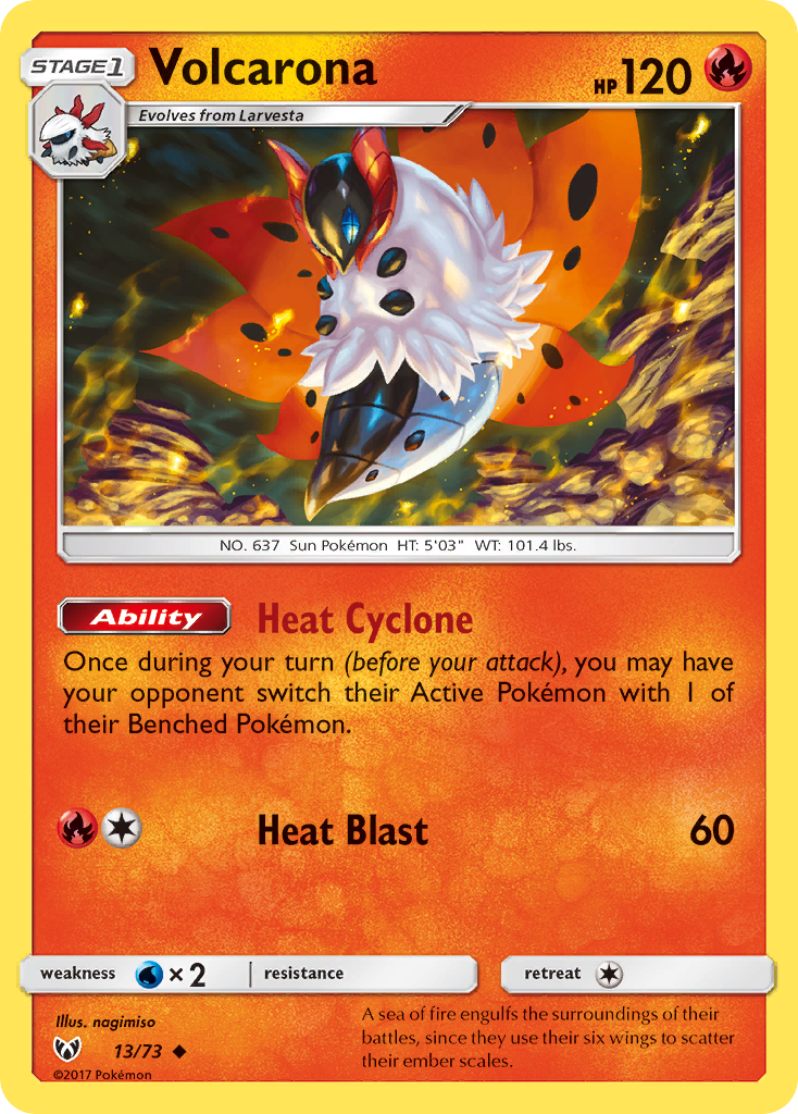 Volcarona – Shining Legends 13/73 Pokémon card
