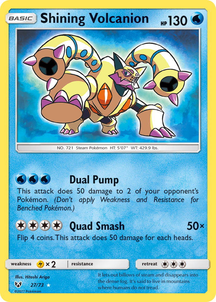 Shining Volcanion – Shining Legends 27/73 Pokémon card