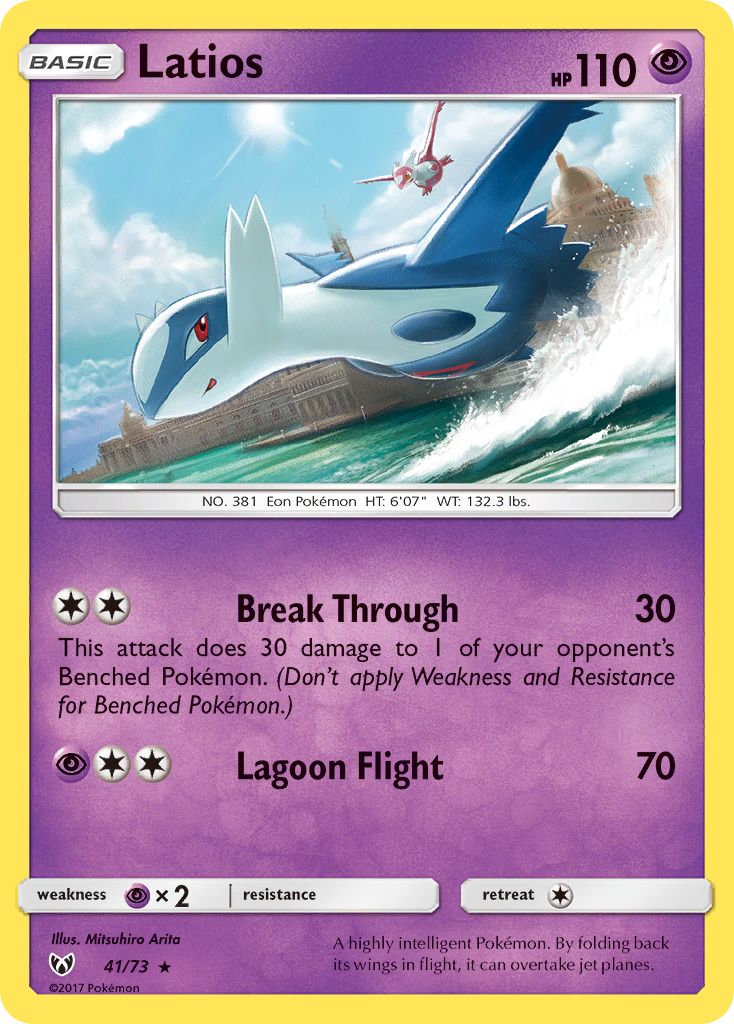 Latios – Shining Legends 41/73 Pokémon card