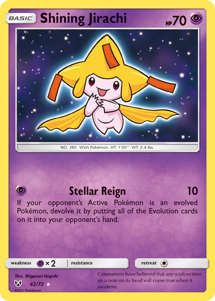 Shining Jirachi – Shining Legends 42/73 Pokémon card