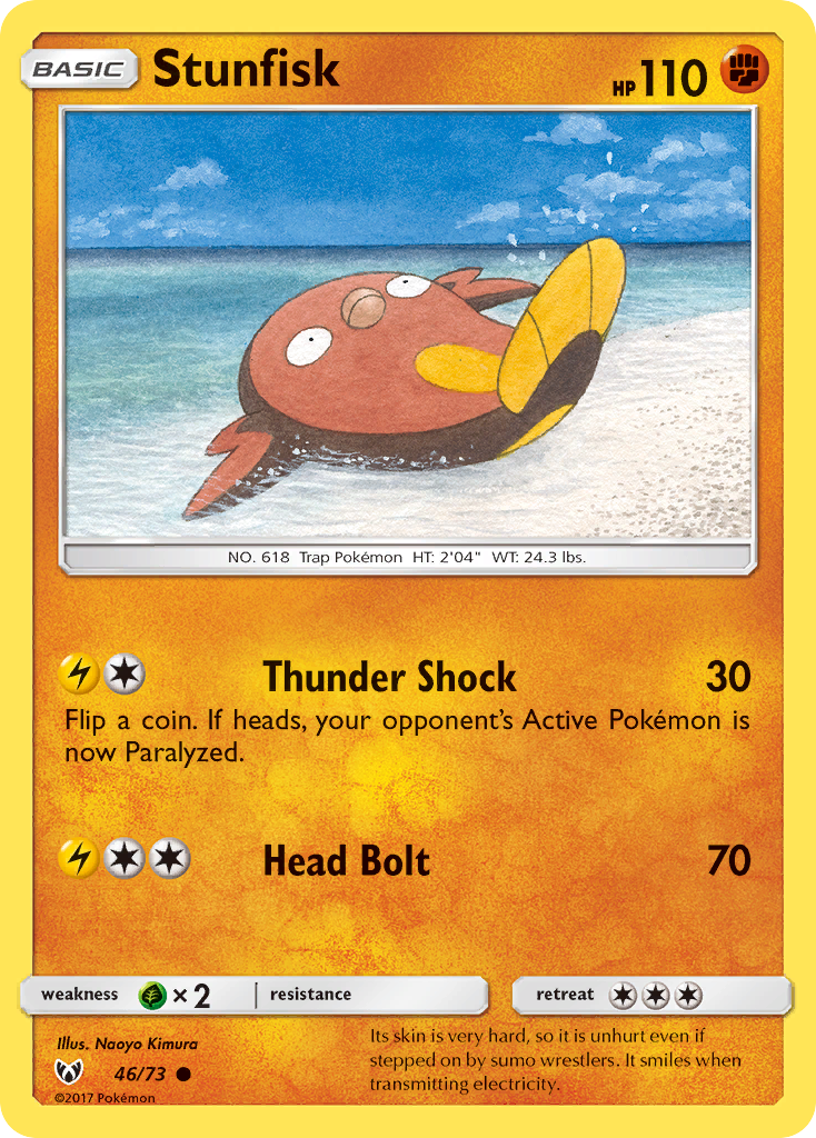 Stunfisk – Shining Legends 46/73 Pokémon card