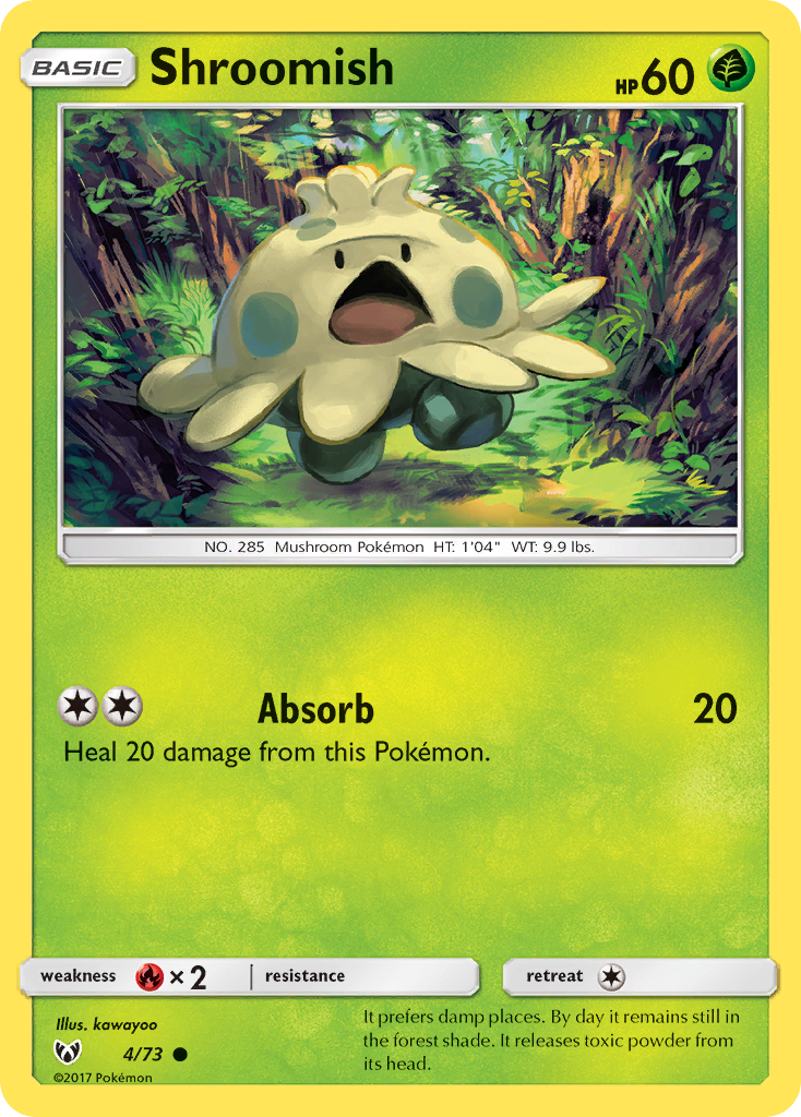Shroomish – Shining Legends 4/73 Pokémon card