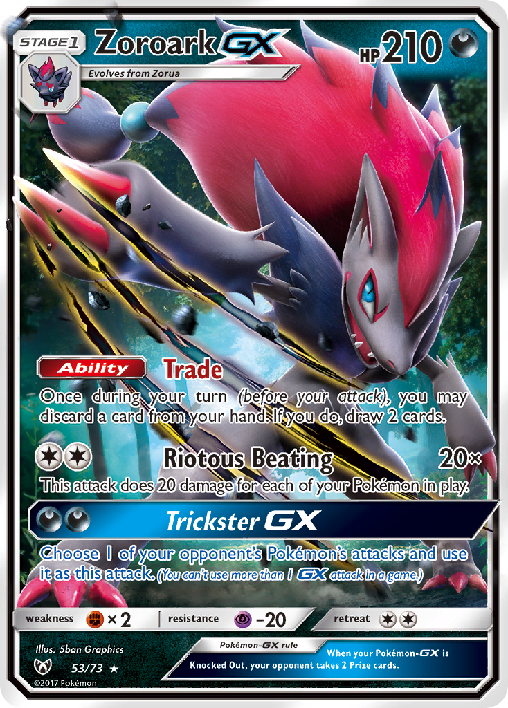 Zoroark-GX – Shining Legends 53/73 Pokémon card