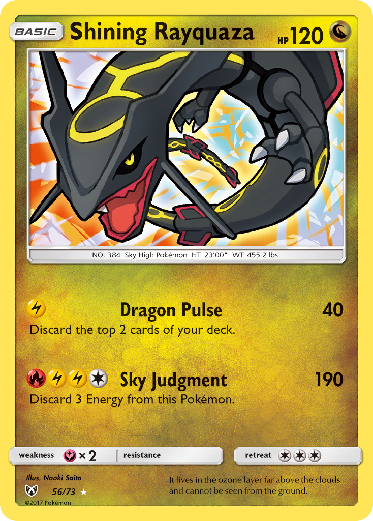 Shining Rayquaza – Shining Legends 56/73 Pokémon card