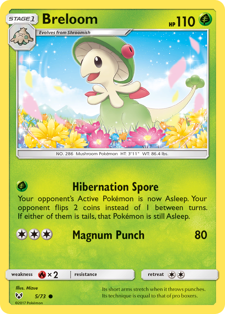 Breloom – Shining Legends 5/73 Pokémon card
