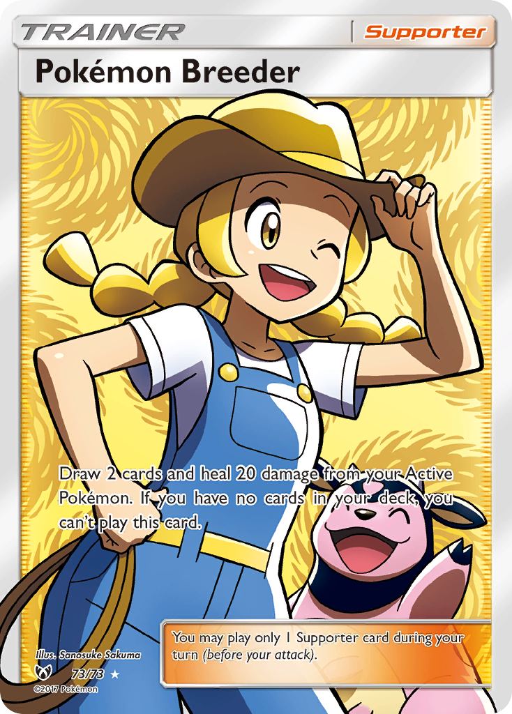 Pokémon Breeder – Shining Legends 73/73 Pokémon card