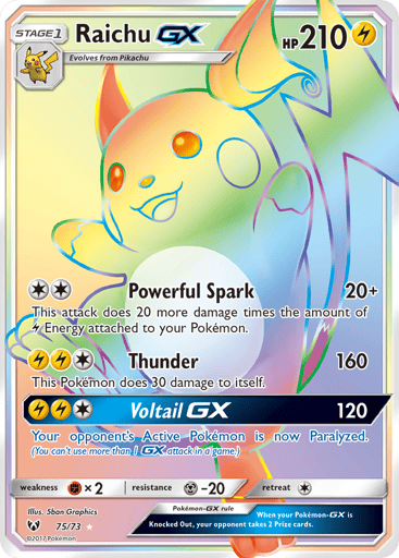 Raichu-GX - Shining Legends 75