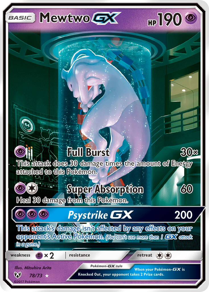 Mewtwo-GX – Shining Legends 78/73 Pokémon card
