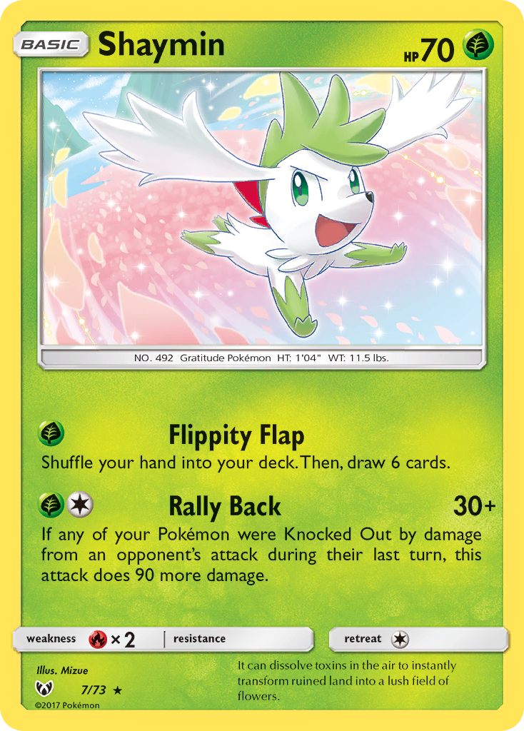 Shaymin – Shining Legends 7/73 Pokémon card