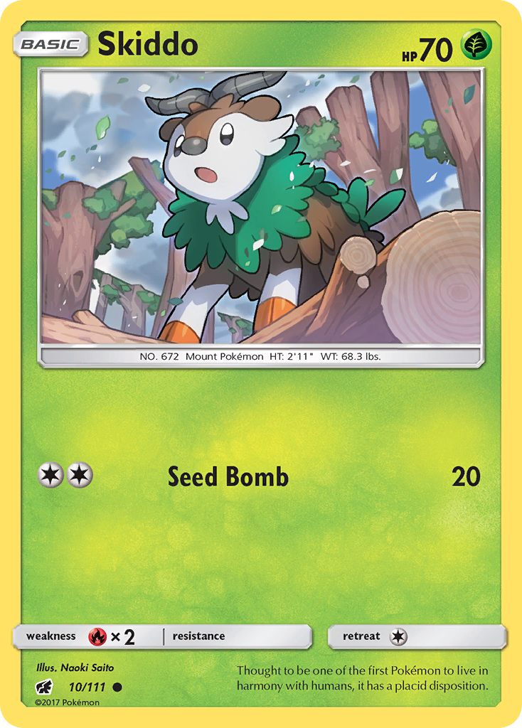 Skiddo – Crimson Invasion 10/111 Pokémon card