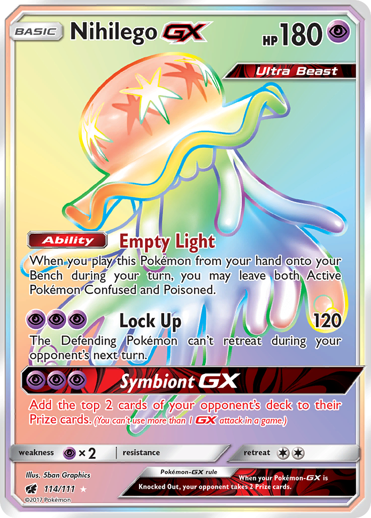 Nihilego-GX – Crimson Invasion 114/111 Pokémon card