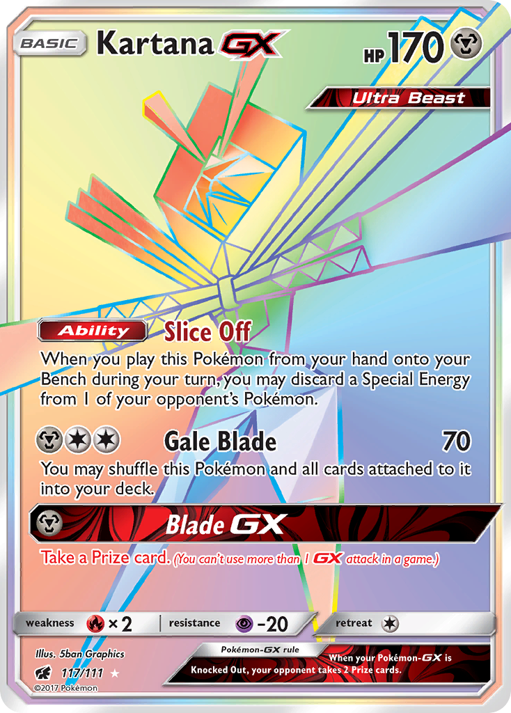 Kartana-GX – Crimson Invasion 117/111 Pokémon card
