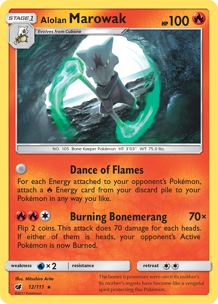 Alolan Marowak – Crimson Invasion 12/111 Pokémon card
