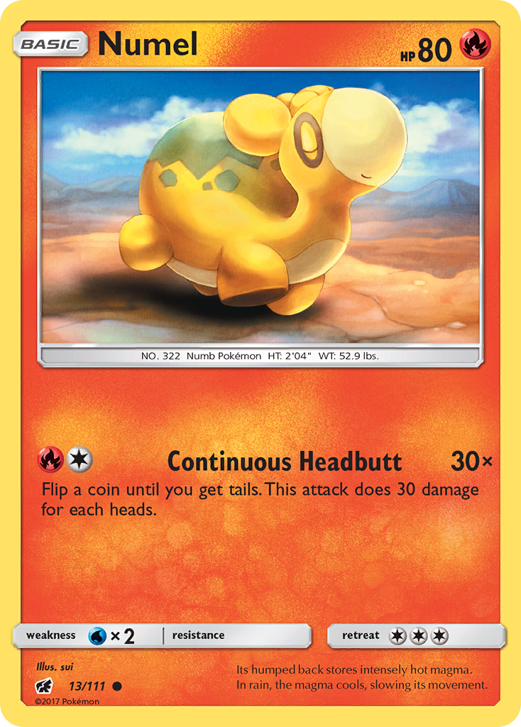 Numel – Crimson Invasion 13/111 Pokémon card