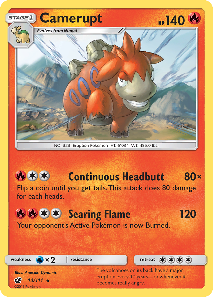 Camerupt – Crimson Invasion 14/111 Pokémon card
