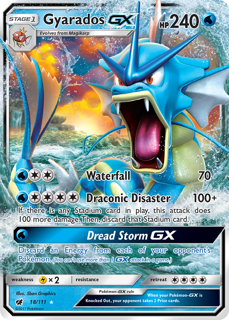 Gyarados-GX – Crimson Invasion 18/111 Pokémon card