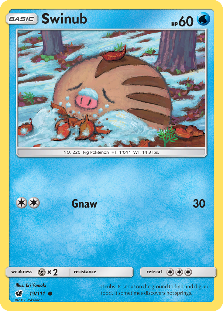 Swinub – Crimson Invasion 19/111 Pokémon card