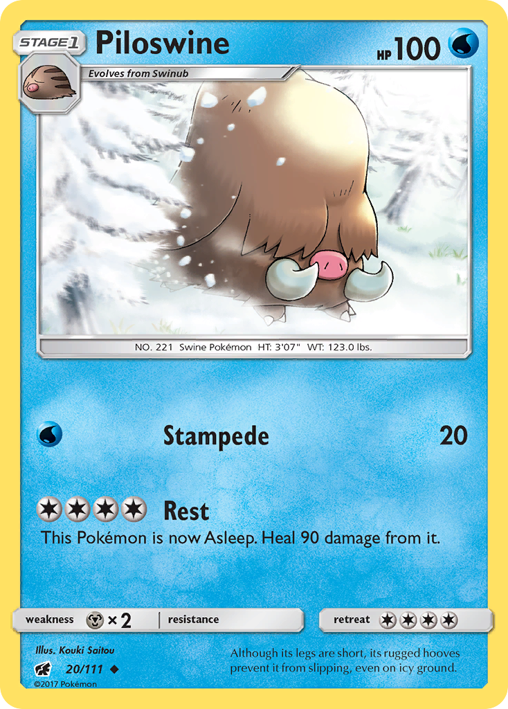 Piloswine – Crimson Invasion 20/111 Pokémon card