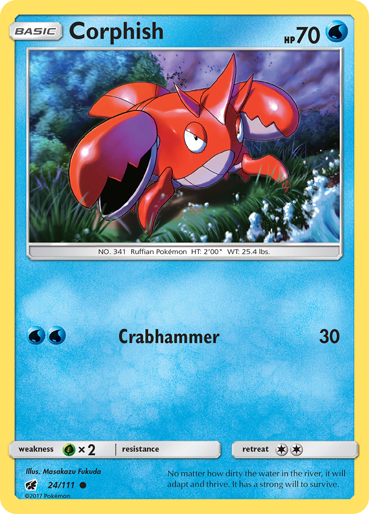 Corphish – Crimson Invasion 24/111 Pokémon card