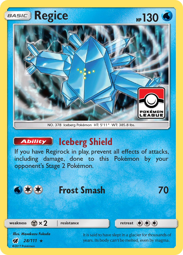 Regice – Crimson Invasion 28/111 Pokémon card