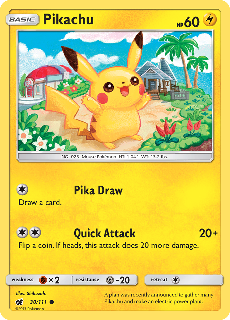 Pikachu – Crimson Invasion 30/111 Pokémon card