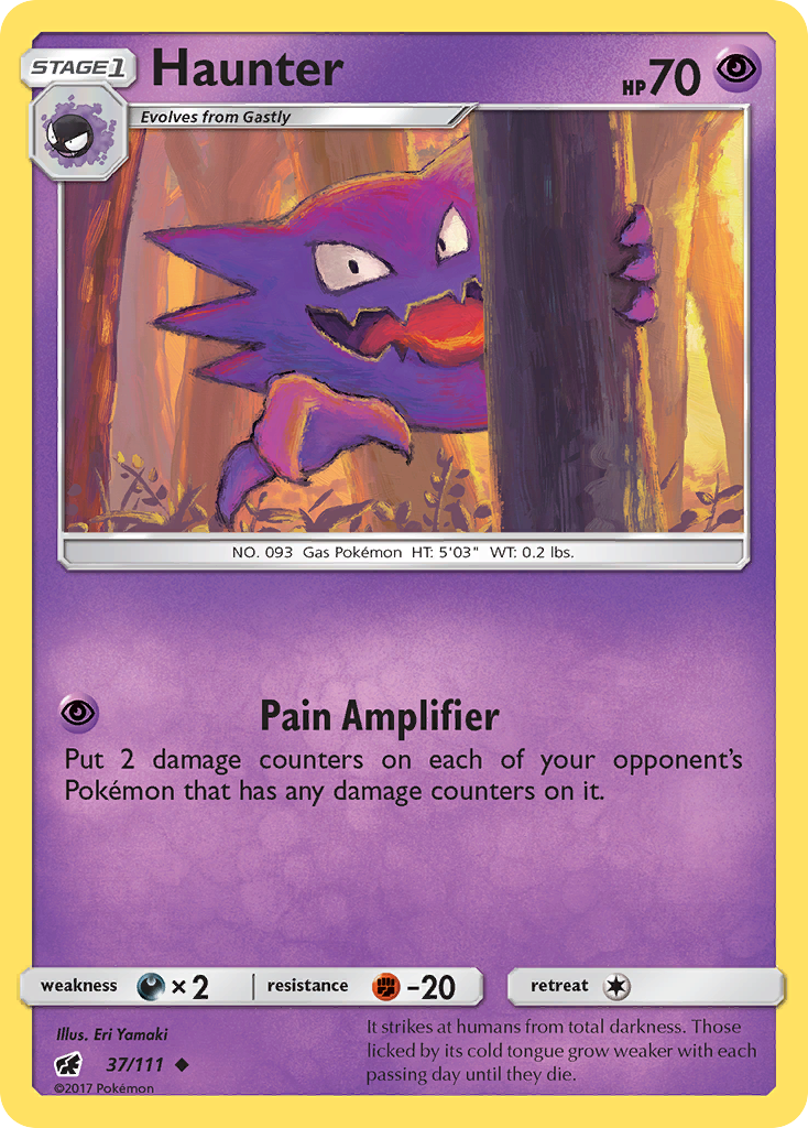 Haunter – Crimson Invasion 37/111 Pokémon card