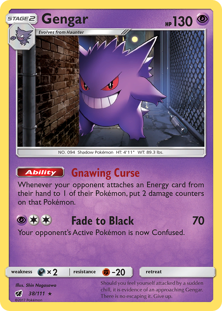 Gengar – Crimson Invasion 38/111 Pokémon card