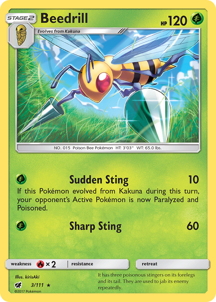 Beedrill – Crimson Invasion 3/111 Pokémon card