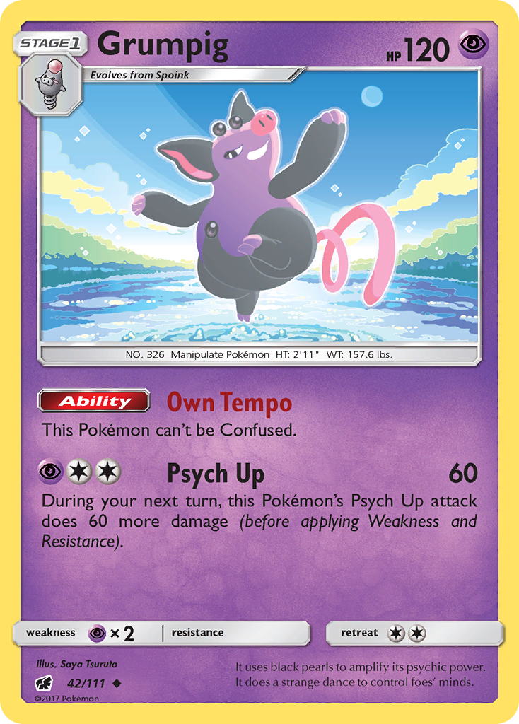 Grumpig – Crimson Invasion 42/111 Pokémon card