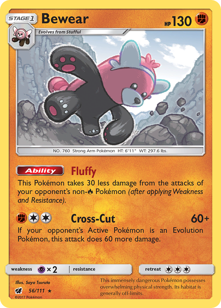 Bewear – Crimson Invasion 56/111 Pokémon card