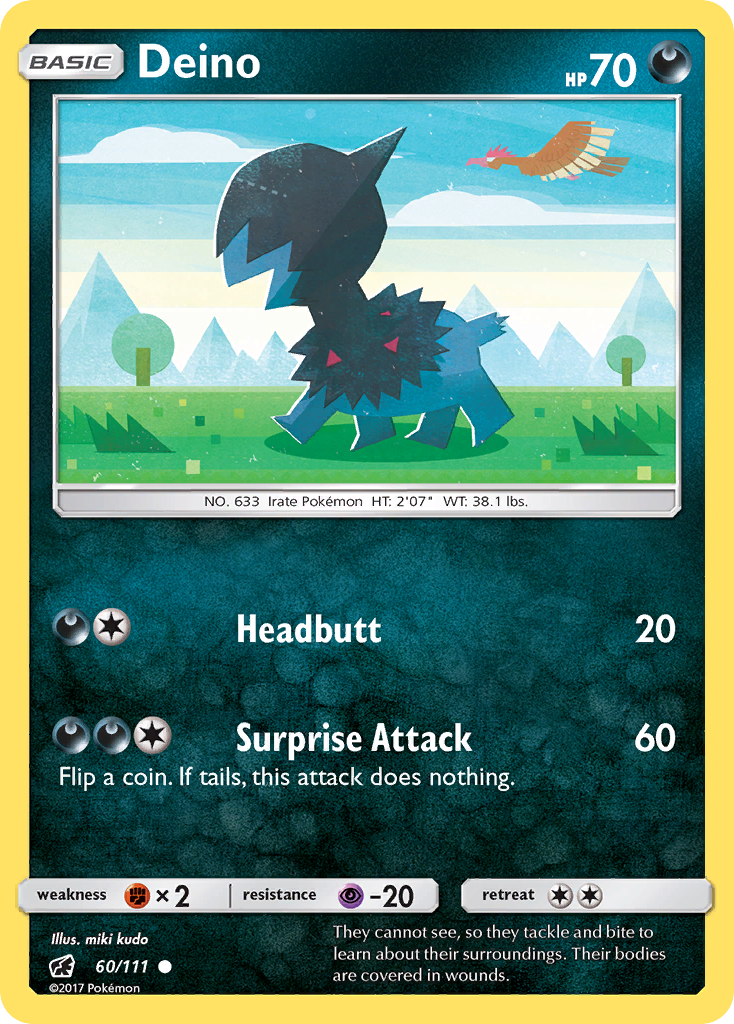Deino – Crimson Invasion 60/111 Pokémon card