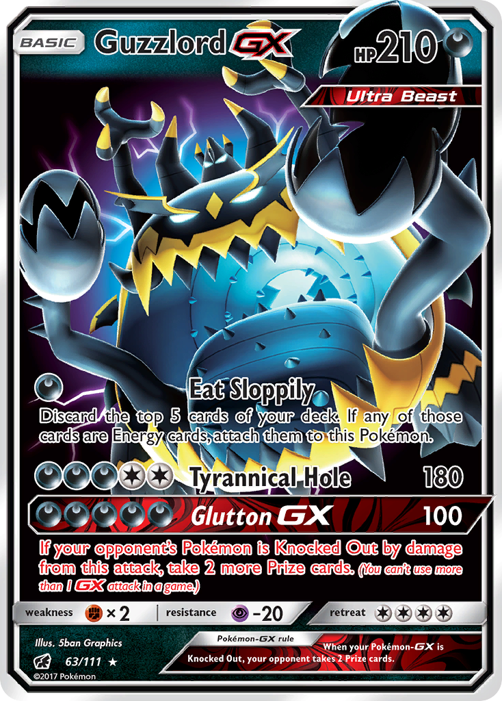 Guzzlord-GX – Crimson Invasion 63/111 Pokémon card