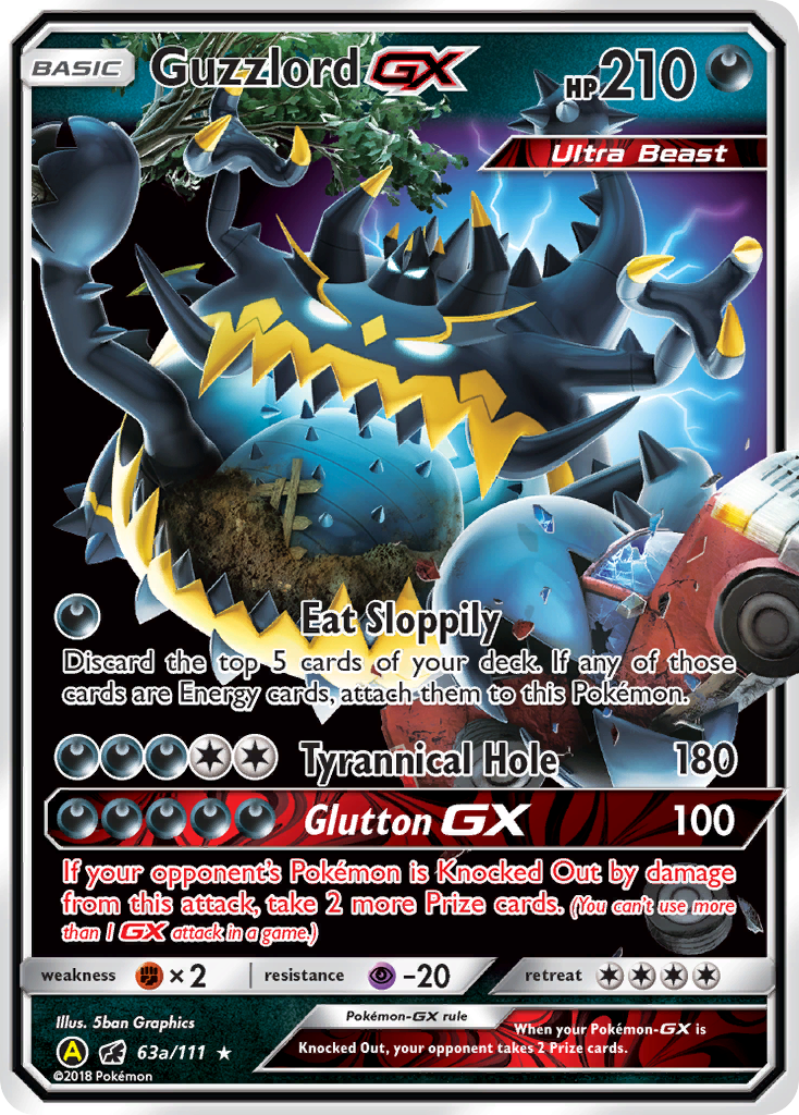 Guzzlord-GX – Crimson Invasion 63a/111 Pokémon card