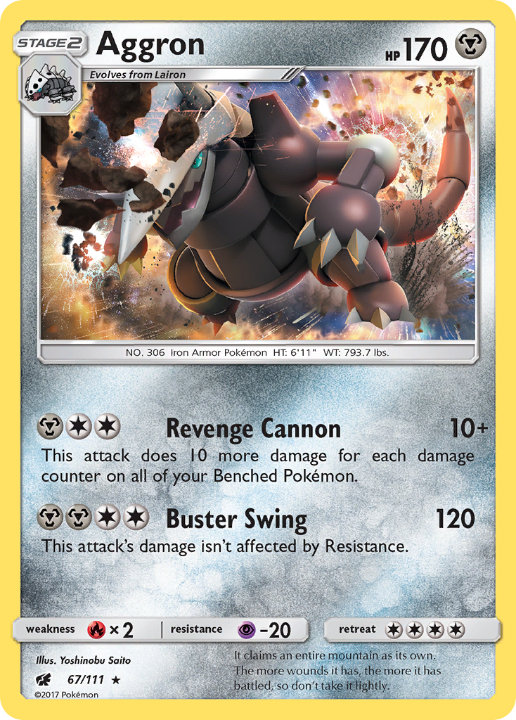 Aggron – Crimson Invasion 67/111 Pokémon card