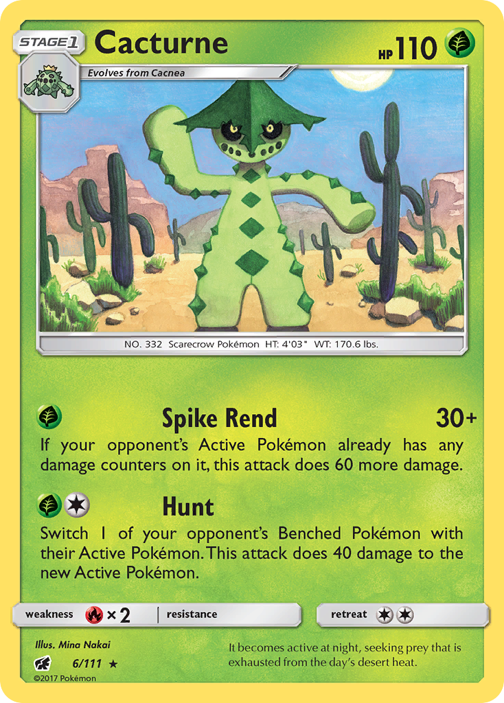 Cacturne – Crimson Invasion 6/111 Pokémon card