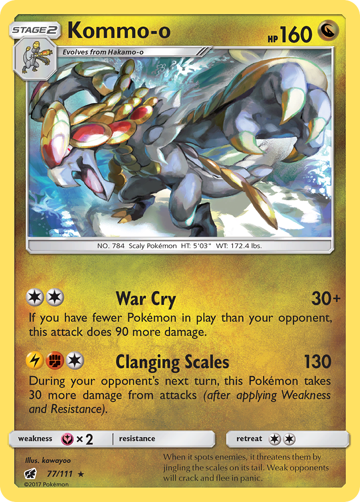 Kommo-o – Crimson Invasion 77/111 Pokémon card