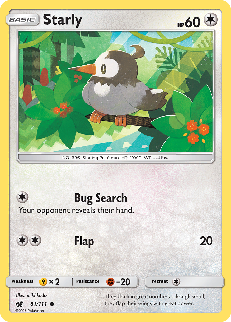 Starly – Crimson Invasion 81/111 Pokémon card
