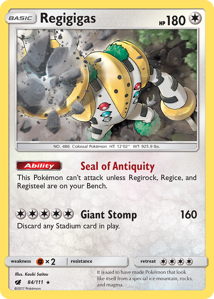 Regigigas – Crimson Invasion 84/111 Pokémon card