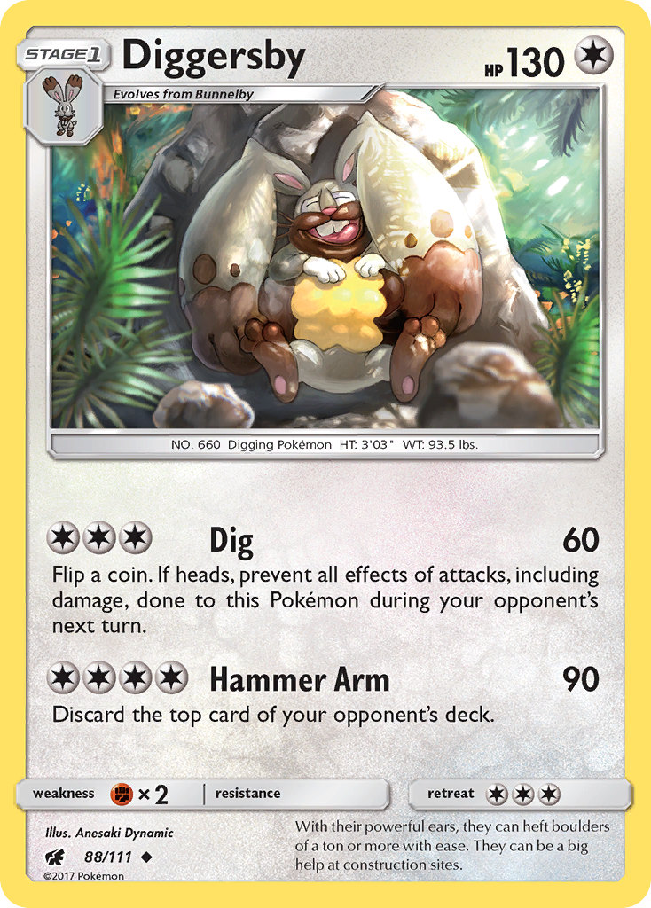Diggersby – Crimson Invasion 88/111 Pokémon card