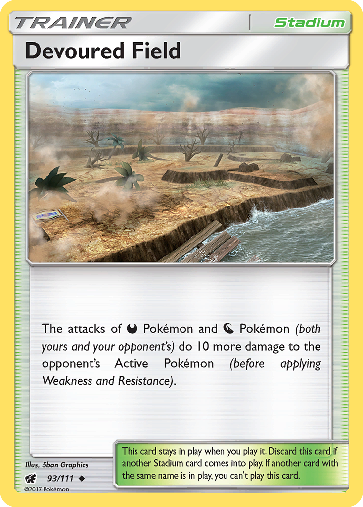 Devoured Field – Crimson Invasion 93/111 Pokémon card