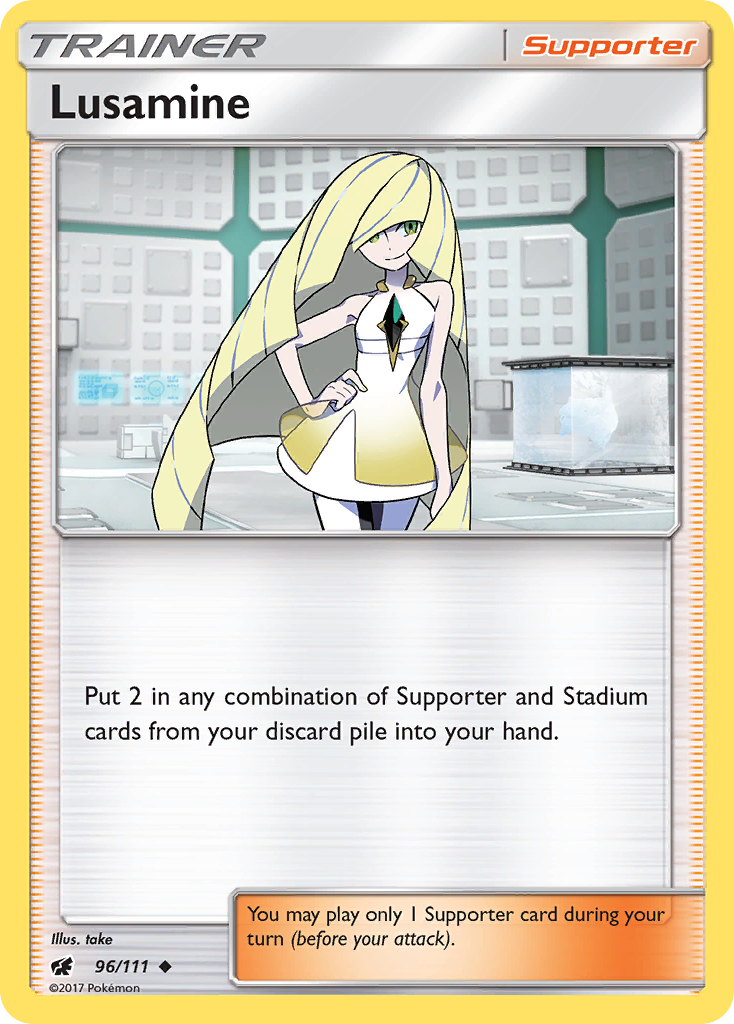 Lusamine – Crimson Invasion 96/111 Pokémon card