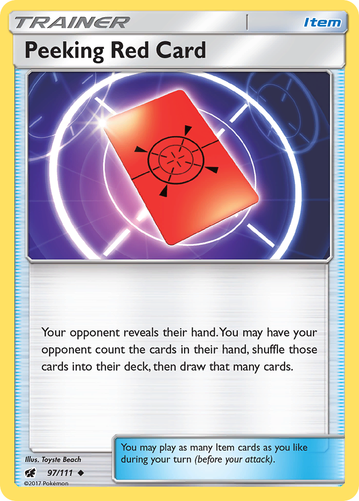 Peeking Red Card – Crimson Invasion 97/111 Pokémon card