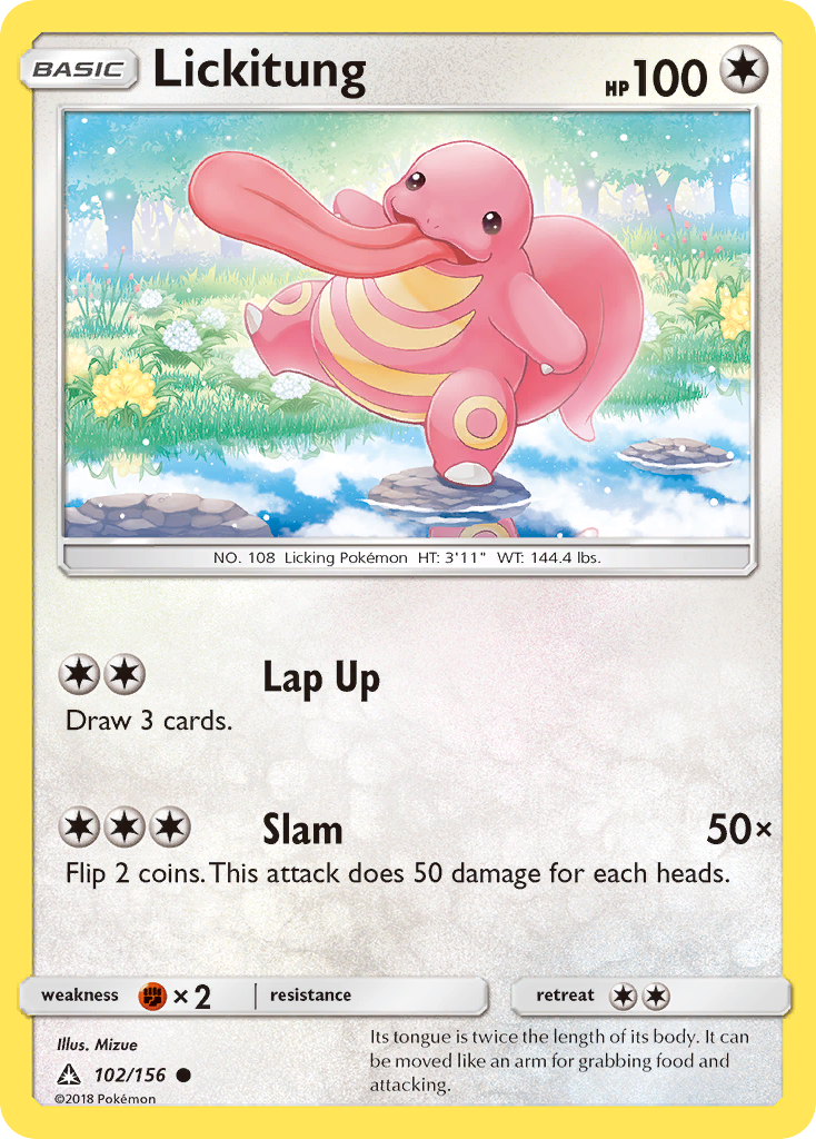 Lickitung – Ultra Prism 102/156 Pokémon card
