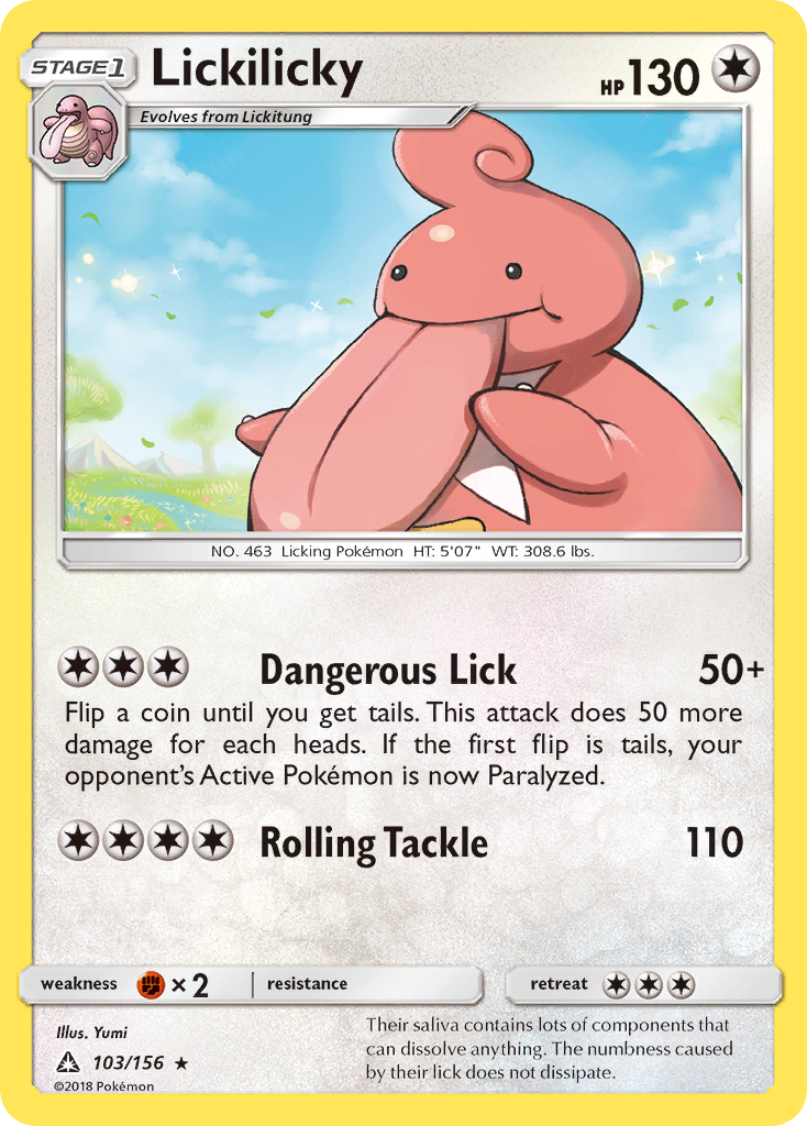 Lickilicky – Ultra Prism 103/156 Pokémon card
