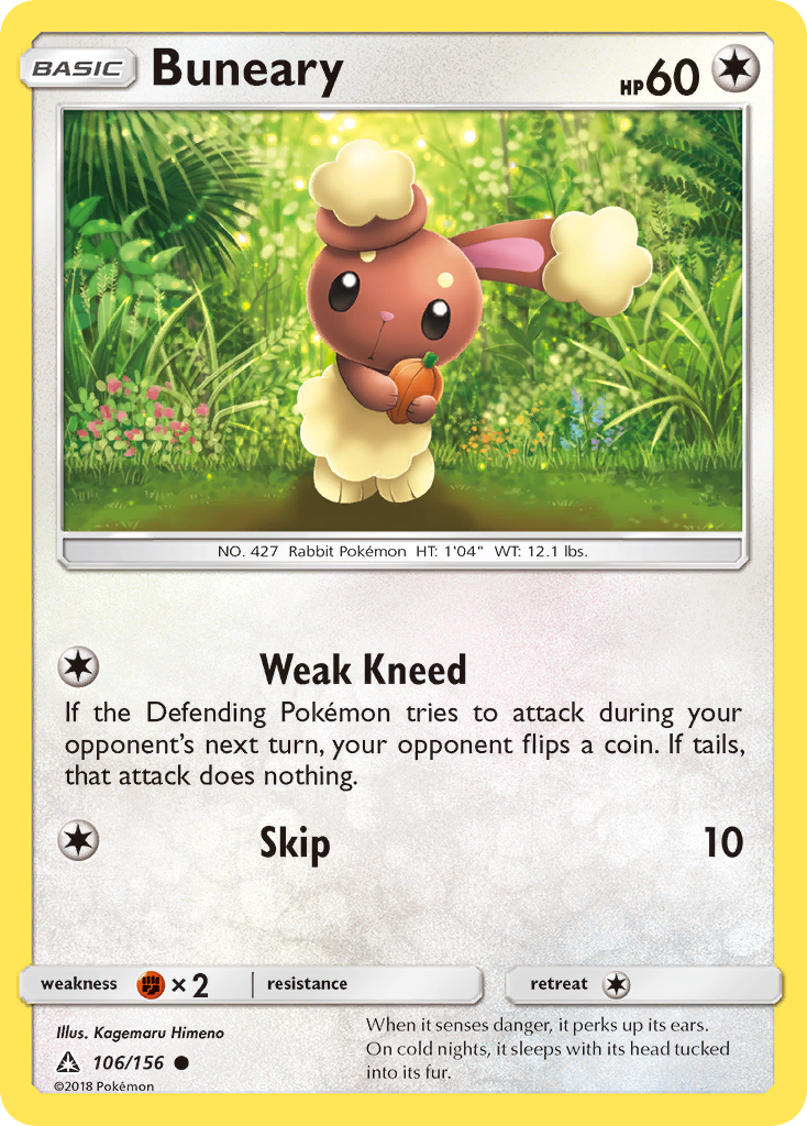 Buneary – Ultra Prism 106/156 Pokémon card