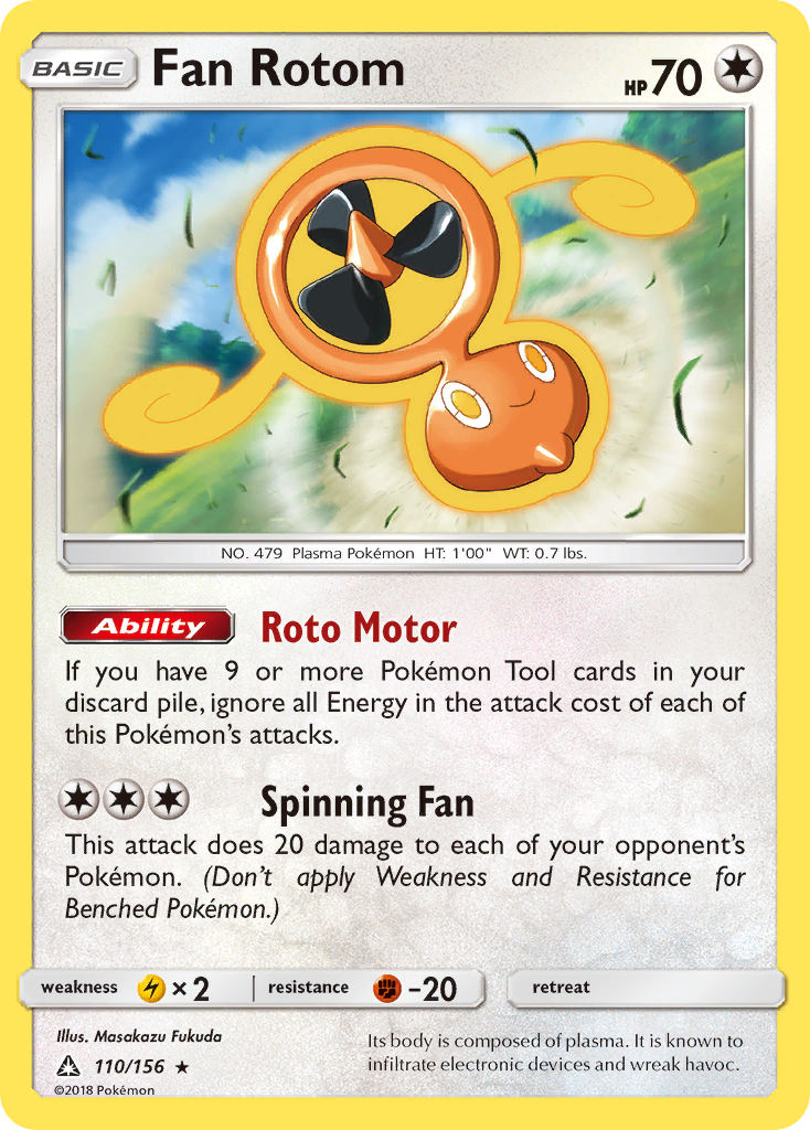 Fan Rotom – Ultra Prism 110/156 Pokémon card