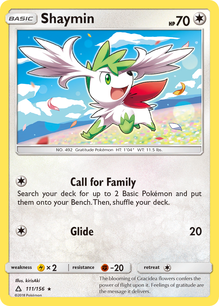 Shaymin – Ultra Prism 111/156 Pokémon card