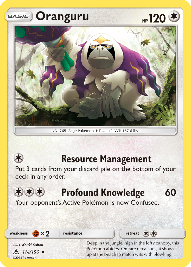 Oranguru – Ultra Prism 114/156 Pokémon card