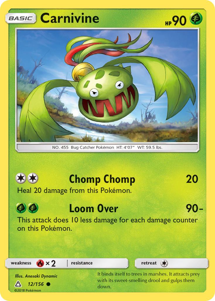 Carnivine – Ultra Prism 12/156 Pokémon card