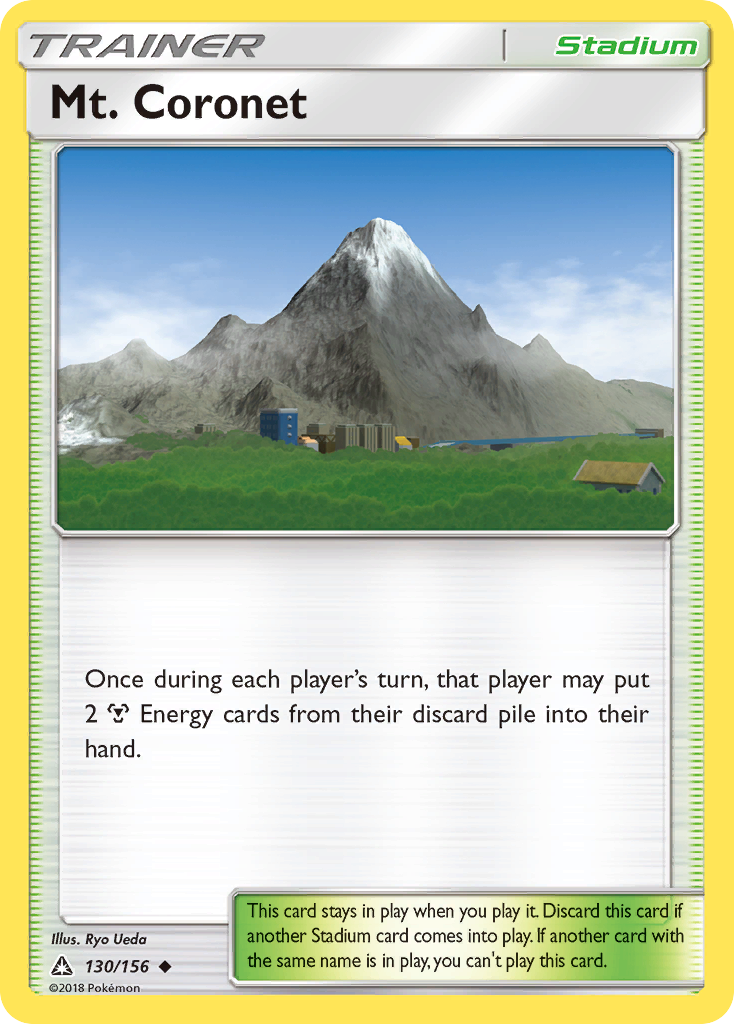Mt. Coronet – Ultra Prism 130/156 Pokémon card
